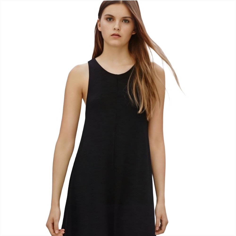Artizia Wilfred Free Rayon Black Tank Dress with pockets, size M